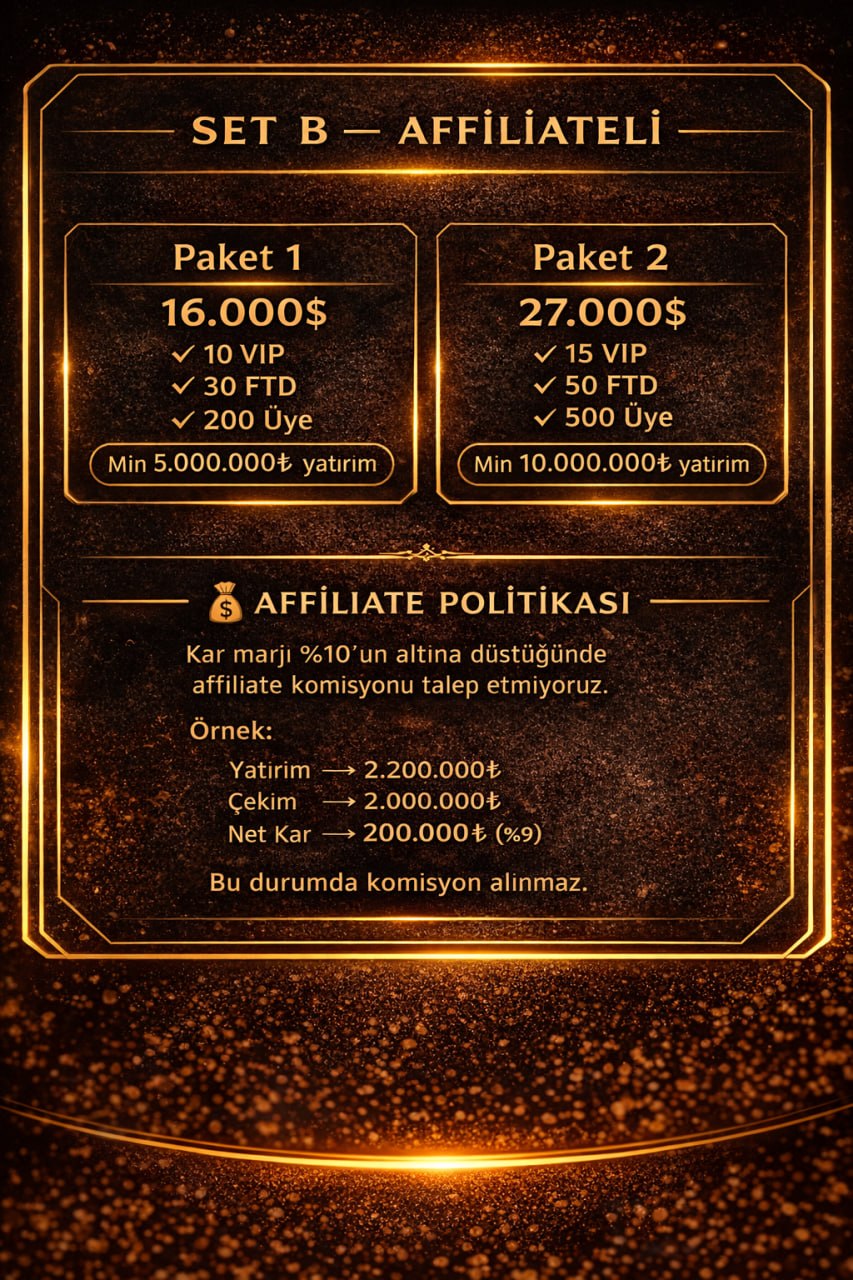 Affiliate Paketler